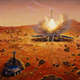 An artist’s imagining from the 1990s of what a Mars sample return could look like.